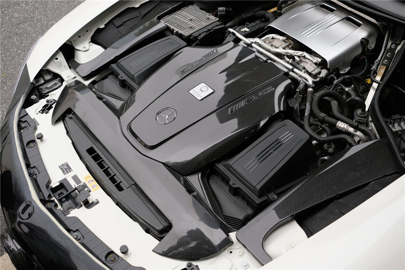 2015-2020 Mercedes Benz AMG GT GTS Autoclave Carbon Fiber Engine Cover Replacement - DarwinPRO Aerodynamics