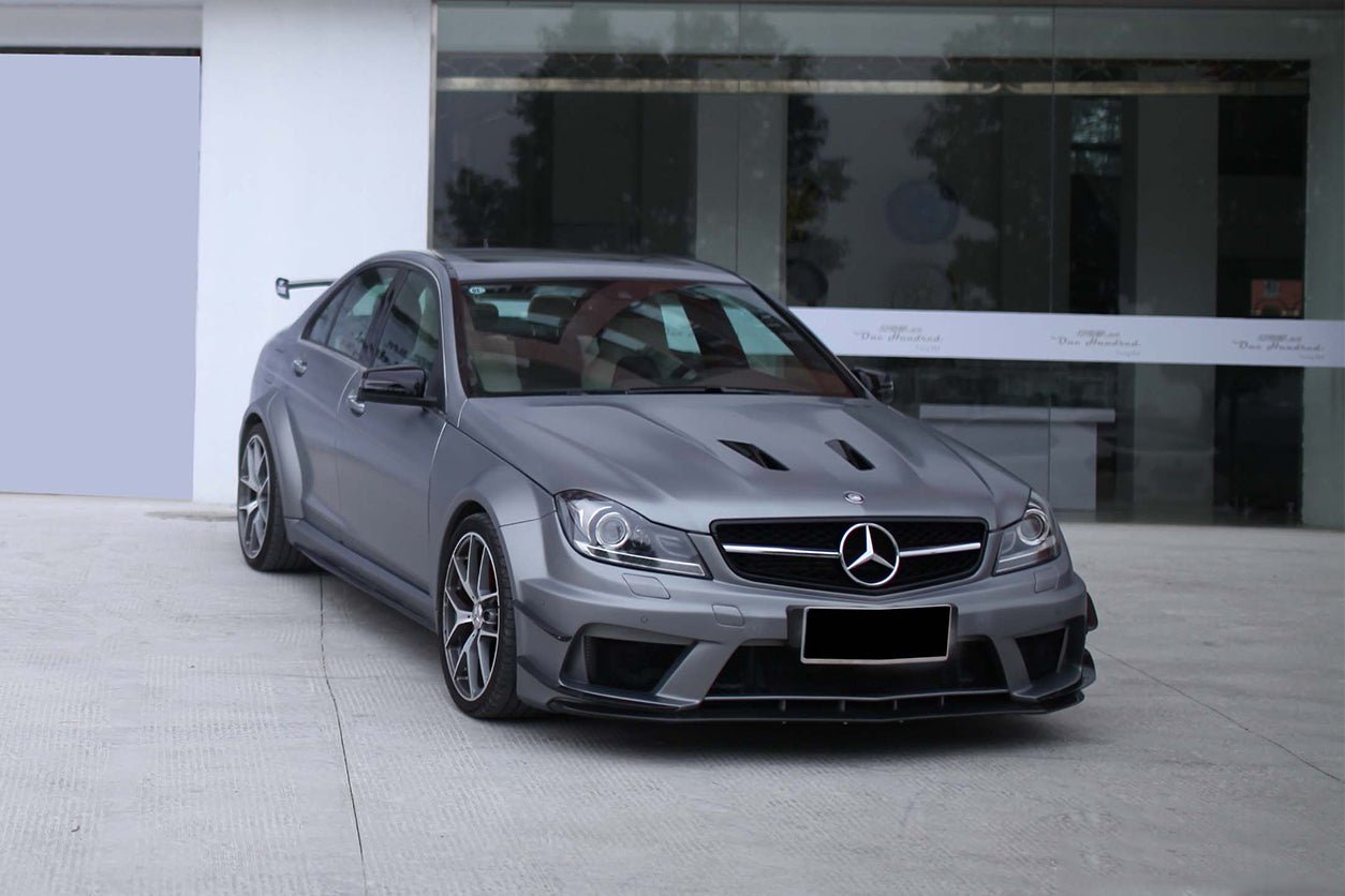 DarwinPRO 2012-2014 Mercedes Benz W204 C63 AMG Sedan BKSS Style Wide Full Body Kit - DarwinPRO Aerodynamics