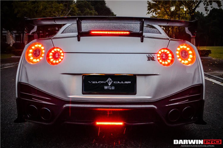 DarwinPRO 2008-2023 Nissan GTR R35 CBA DBA EBA NSM Style Partial Carbon Fiber Rear Bumper - DarwinPRO Aerodynamics