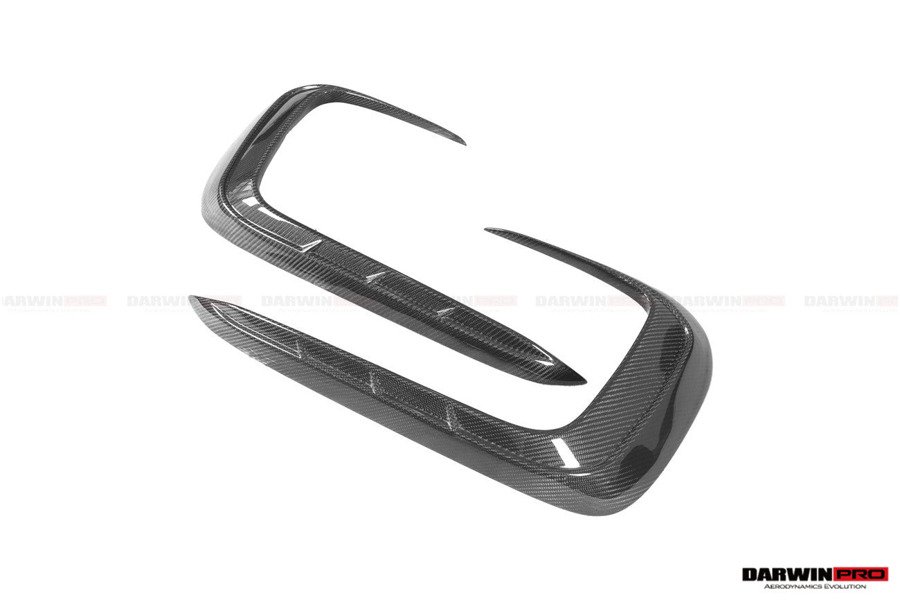 Porsche 911 992 Carrera 4 4S Targa Cabriolet BKSSII Style Carbon Fiber Front Bumper Vent Trims 2019-2024