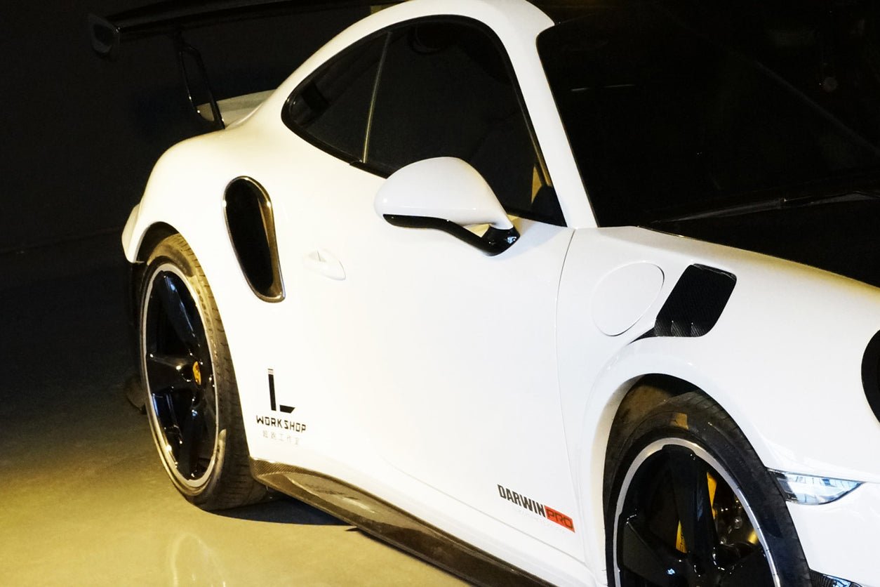 2013-2019 Porsche 991 Turbo S OEM Style Carbon Fiber Quarter Panel Side Scoops - DarwinPRO Aerodynamics