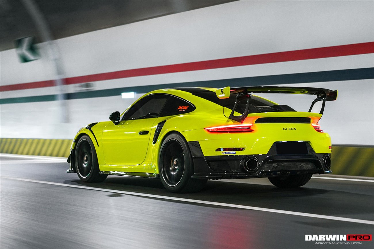 2013-2019 Porsche 911 991 Turbo S GT2RS Style Partial Carbon Fiber Rear Bumper - DarwinPRO Aerodynamics