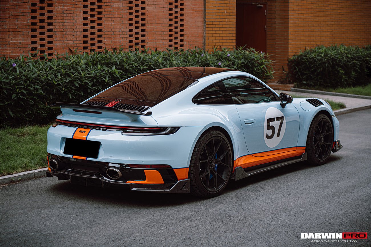 DarwinPRO 2019-2023 Porsche 911 992 Carrera & Targa S & 4 & 4S SD-Sport Design Modl BKSS Style Rear Lip - DarwinPRO Aerodynamics