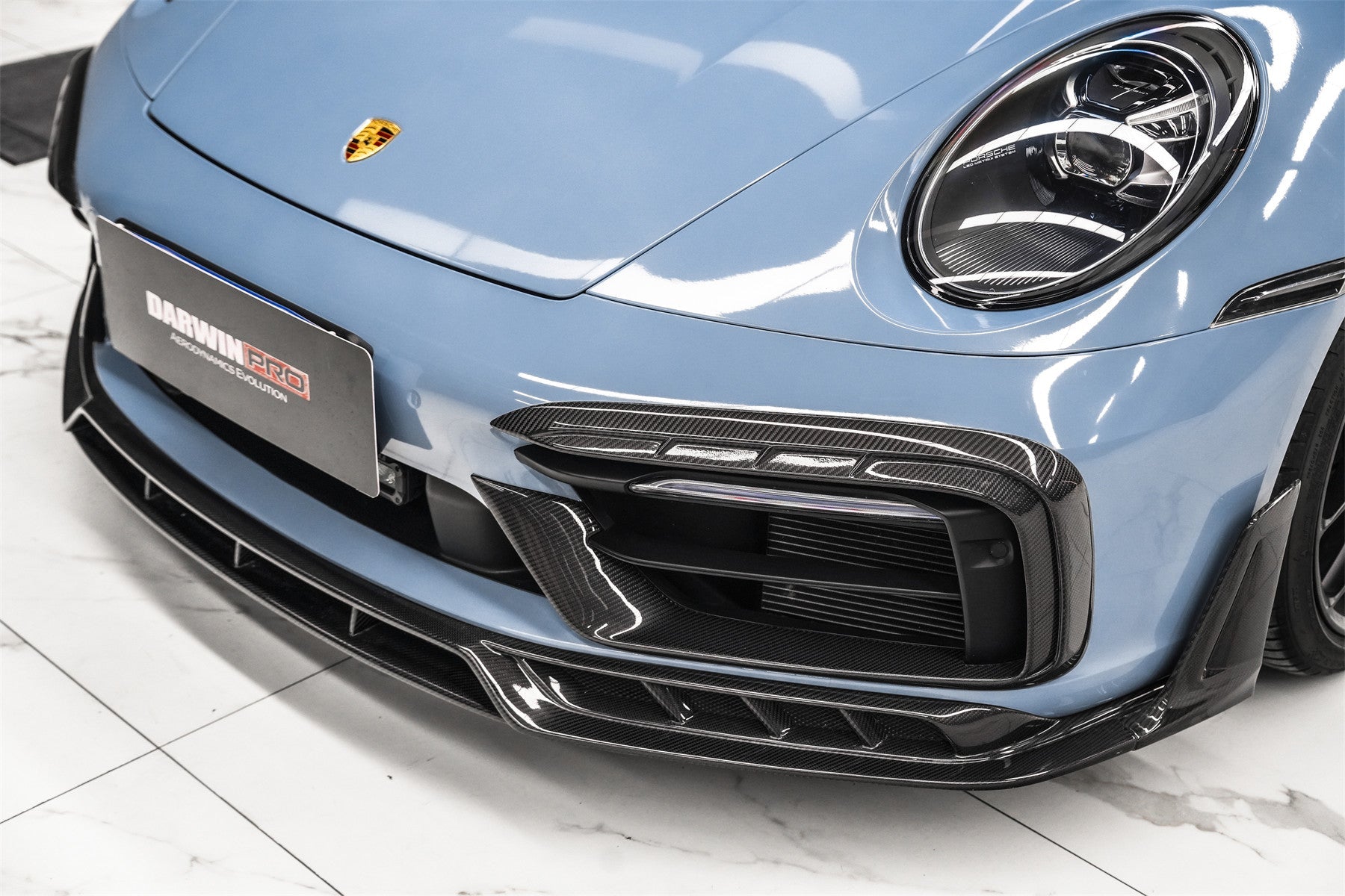 2019 - 2024 Porsche 911 992 Carrera & 4 & 4S & Targa & Cabriolet SD-Sport Design Model BKSSII Style Front Bumper Lip Splitter
