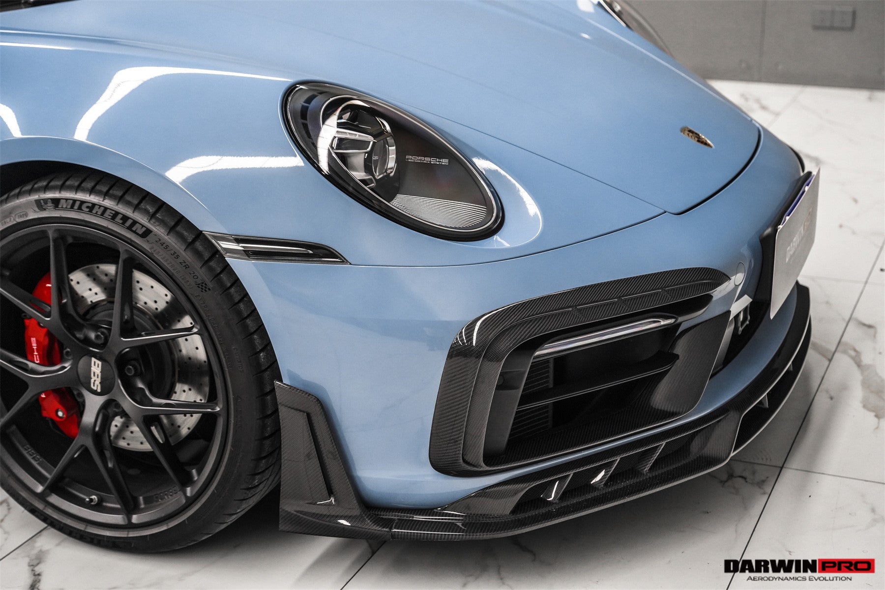 2019 - 2024 Porsche 911 992 Carrera & 4 & 4S & Targa & Cabriolet SD-Sport Design Model BKSSII Style Front Bumper Vent Trims