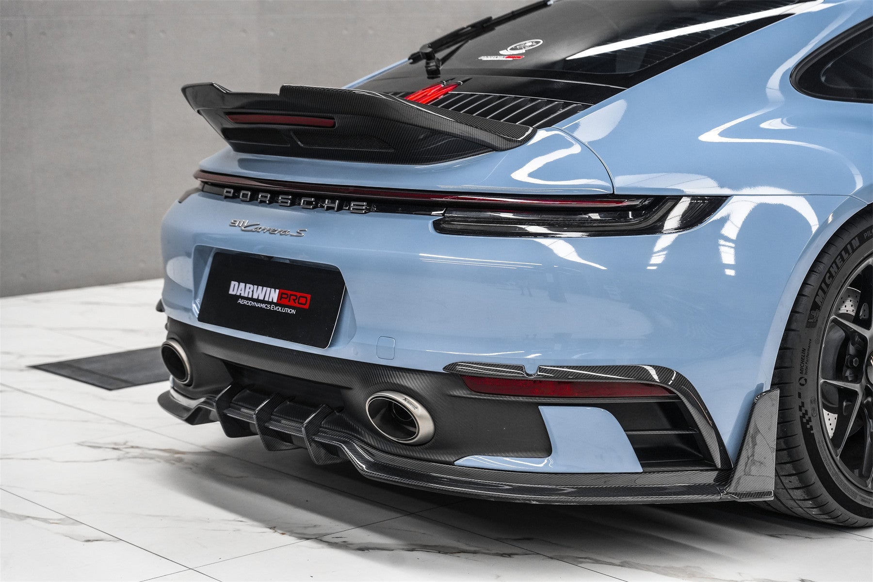 2019 - 2024 Porsche 911 992 Carrera & 4 & 4S & Targa & Cabriolet SD-Sport Design Model BKSSII Style Rear Lip