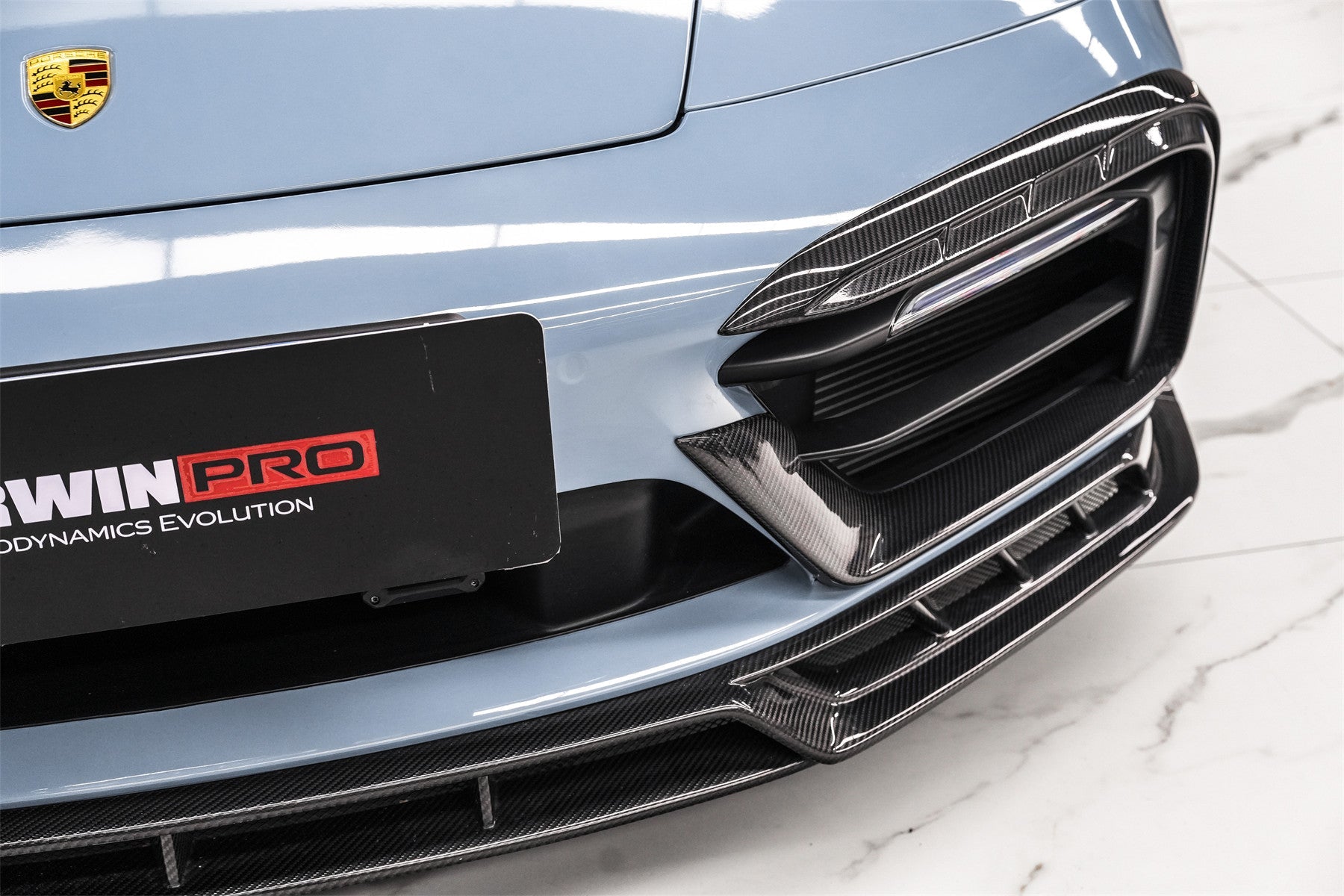 2019 - 2024 Porsche 911 992 Carrera & 4 & 4S & Targa & Cabriolet SD-Sport Design Model BKSSII Style Front Bumper Lip Splitter