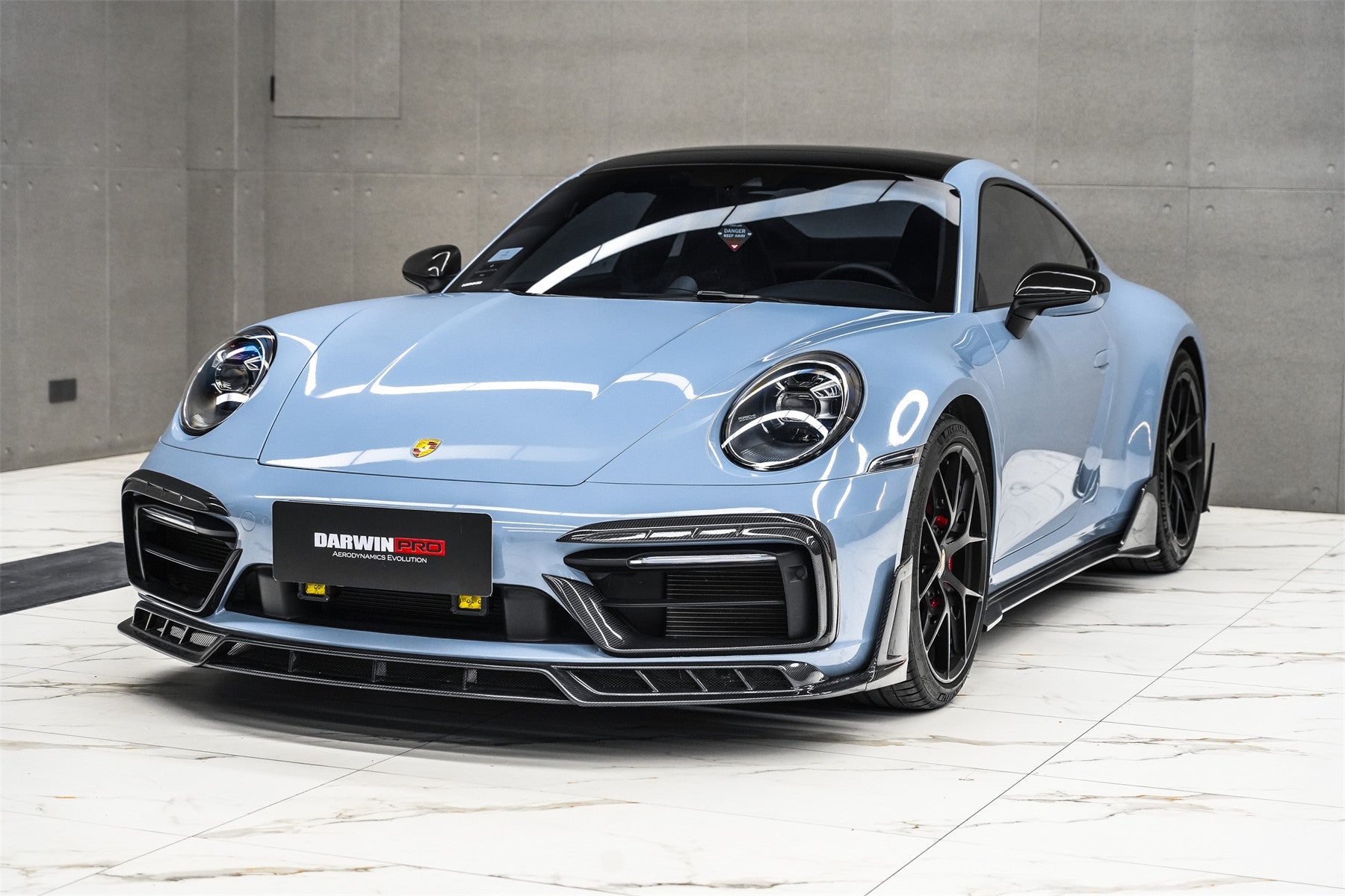 DarwinPRO 2019-2024 Porsche 911 992 Carrera & 4 & 4S & Targa & Cabriolet SD-Sport Design Model BKSSII Style Front Bumper Lip Splitter - DarwinPRO Aerodynamics