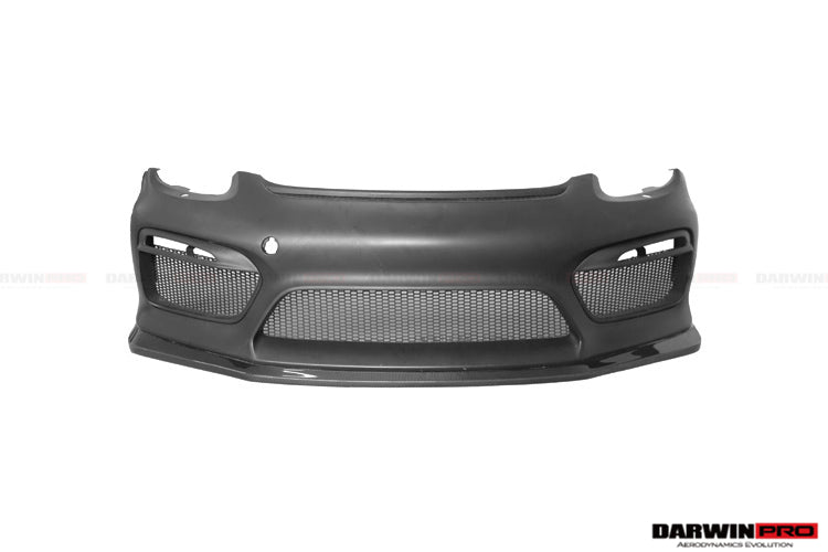 Porsche 981 Boxster Cayman GT4 Style Partial Carbon Fiber Front Bumper 2012-2016