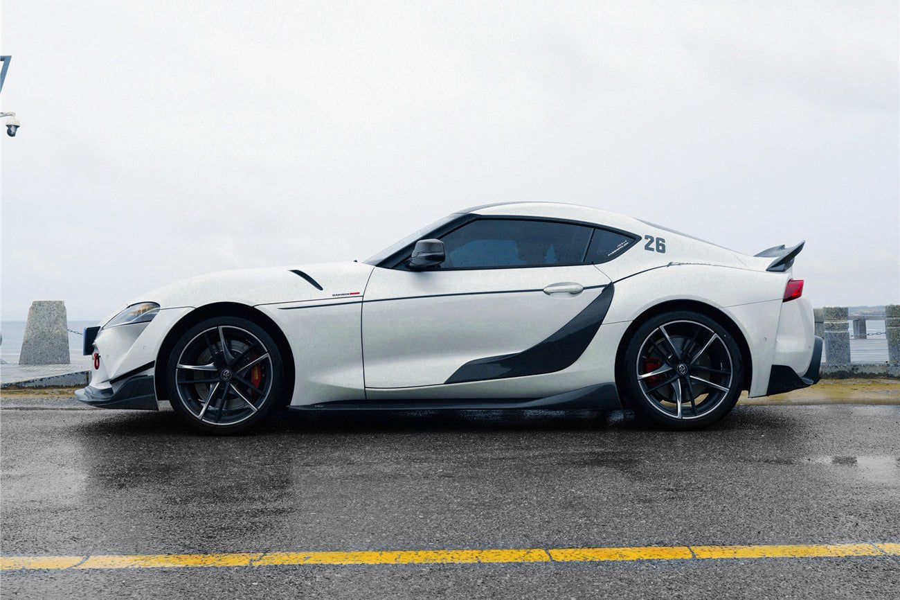Toyota GR Supra A90/A91 OEM Style Carbon Fiber Hood Scoops 2019+