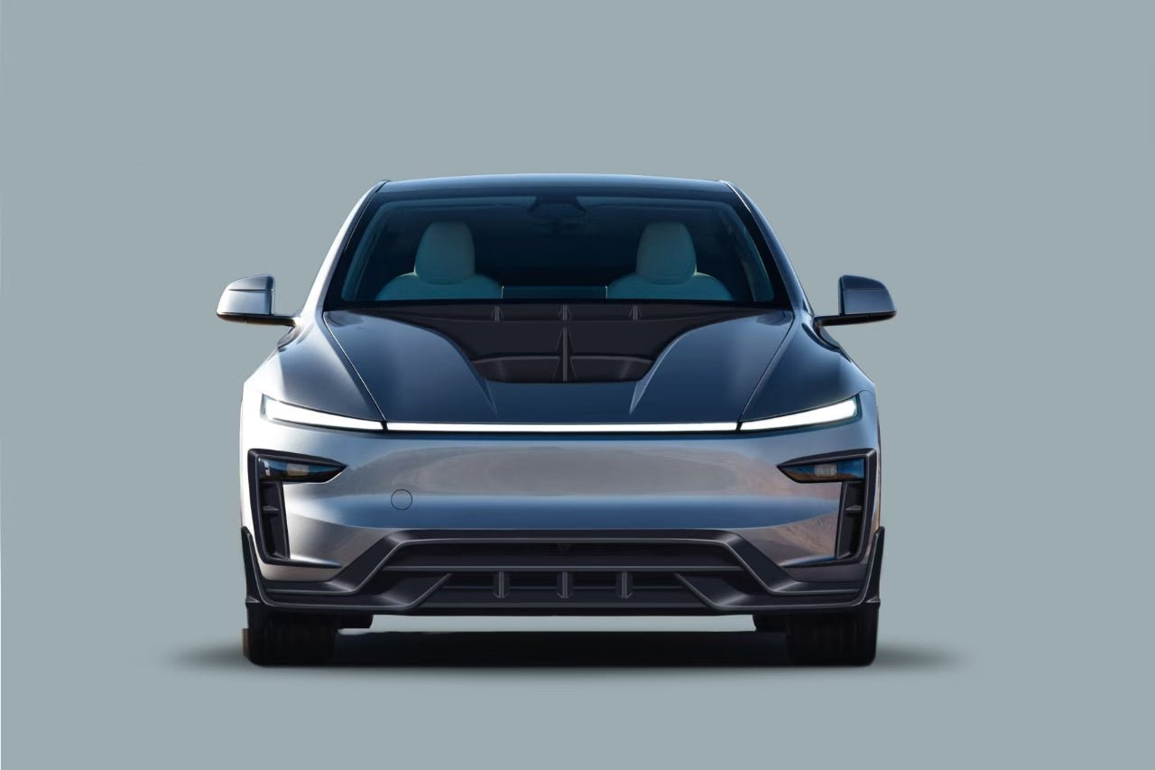 Tesla Model Y Refresh OX Style Autoclave Carbon Fiber Front Splitter Lip 2025-2026