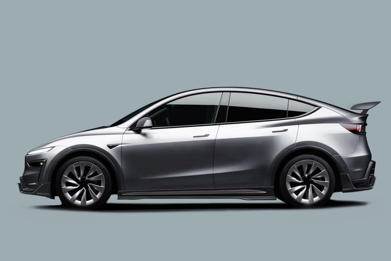 Tesla Model Y Refresh OX Style Autoclave Carbon Fiber Side Skirts 2025-Up