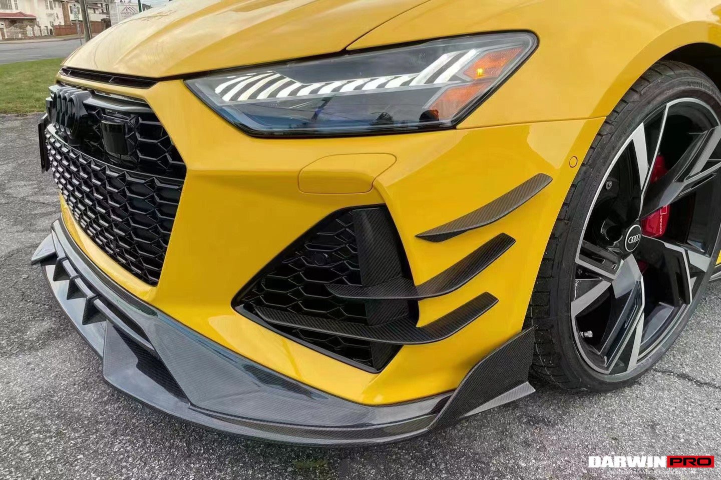 DarwinPRO 2019-UP Audi RS6 Avant C8 & RS7 Quattro IMP Performance Front Canards - DarwinPRO Aerodynamics