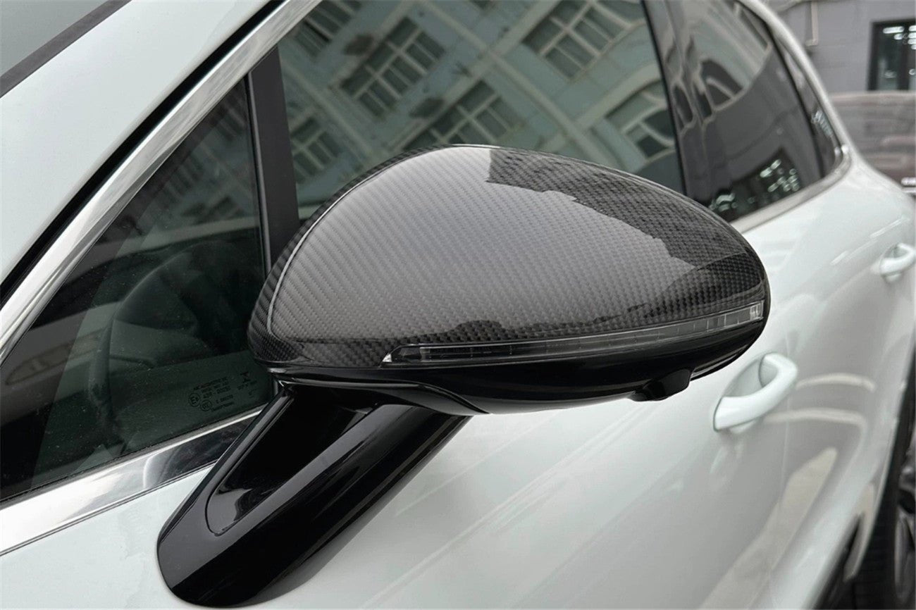 Porsche Macan 95B Autoclave Carbon Fiber Mirror Housing Replacements With BSA Holes 2014-2024