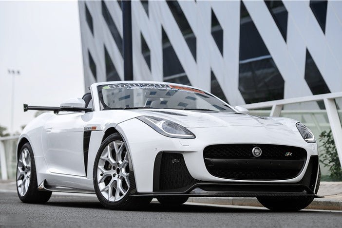 DarwinPRO 2013-2017 Jaguar F-Type Coupe & Convertible IMP Performance Partial Carbon Fiber Front Bumper with Lip - DarwinPRO Aerodynamics