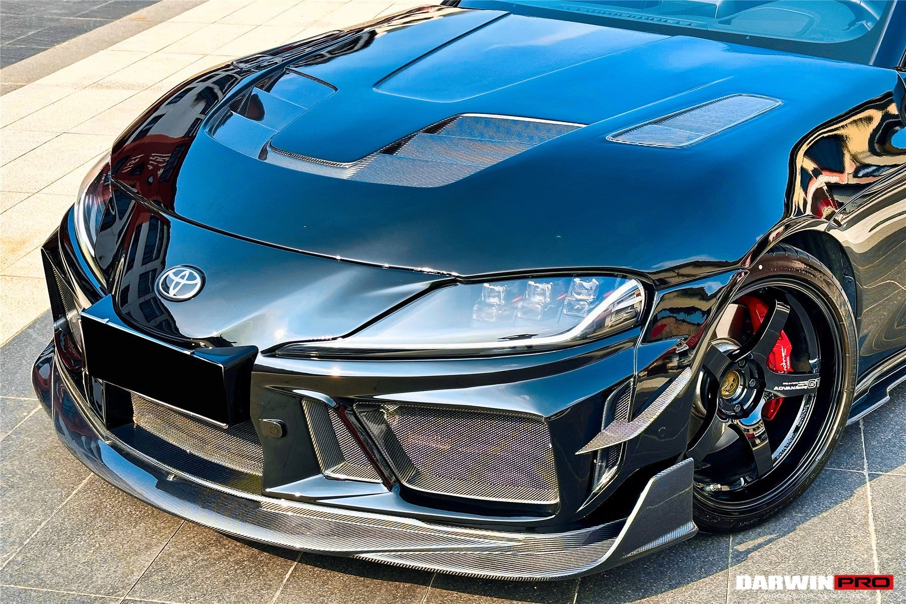 2019 - 2025 Toyota GR Supra (J29 & DB) A90 A91 BKSSII Style Partial Carbon Fiber Front Bumper
