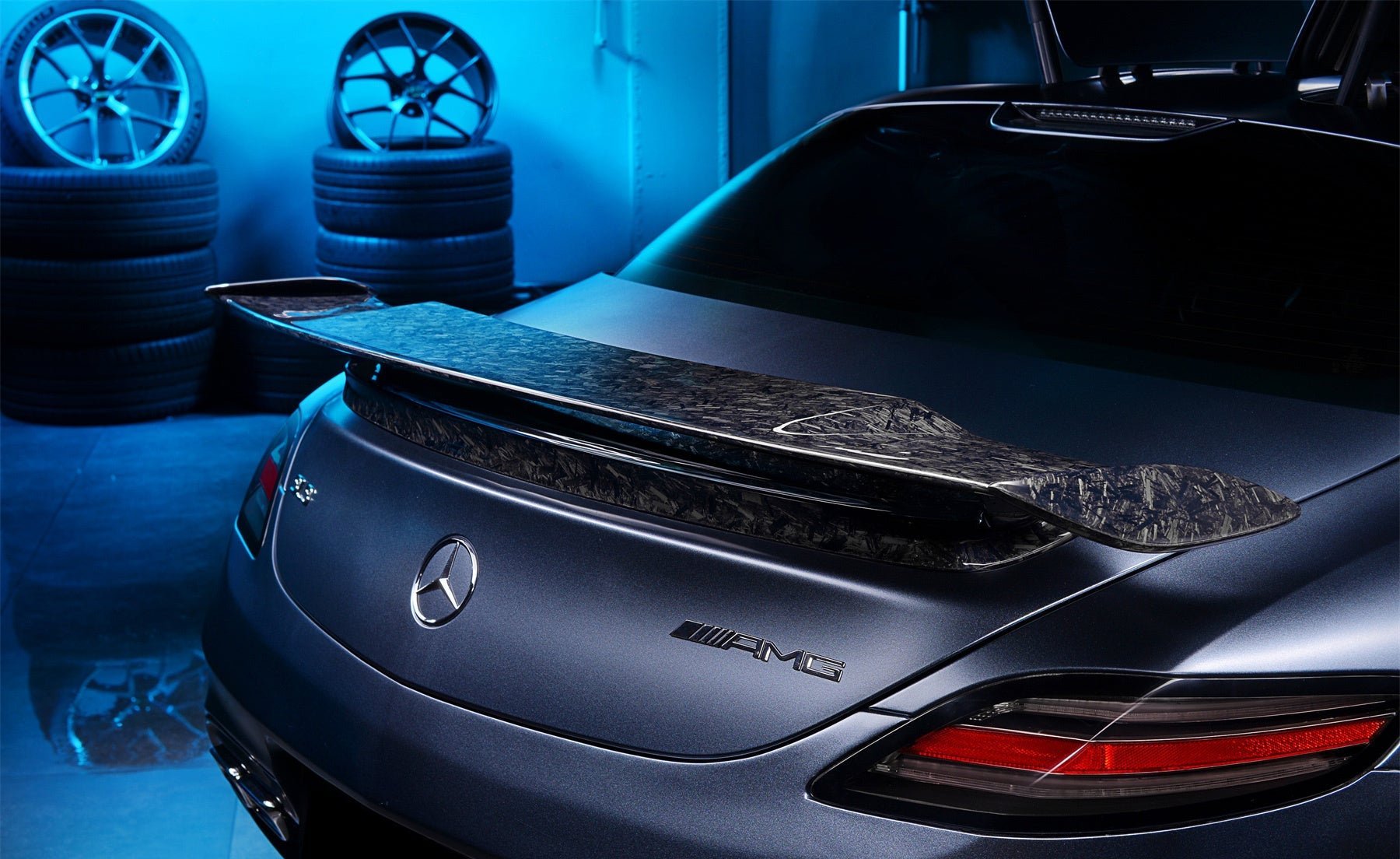 2010 - 2015 Mercedes Benz W197 SLS AMG BKSS Style Carbon Fiber Trunk Spoiler