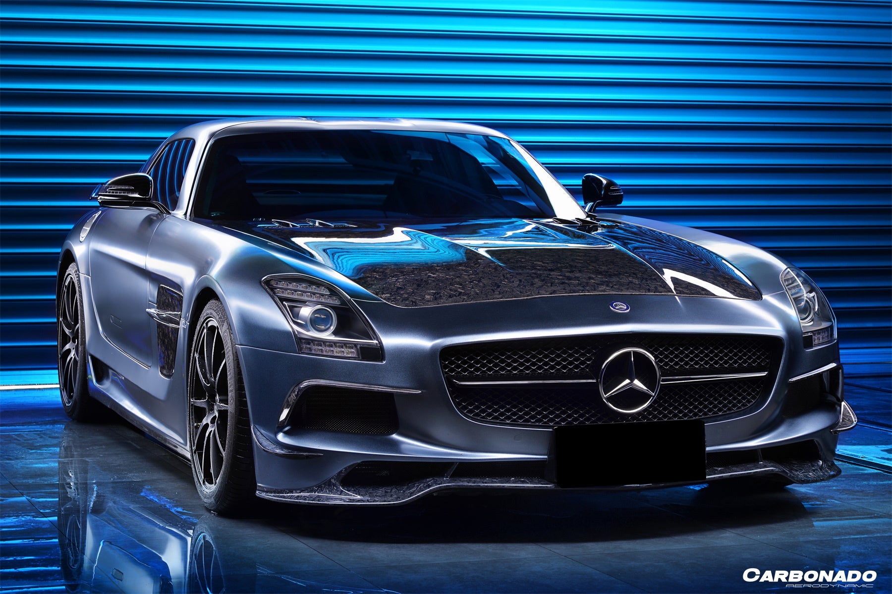 2010-2015 Mercedes Benz W197 SLS AMG BKSS Style Carbon Fiber Hood - Carbonado