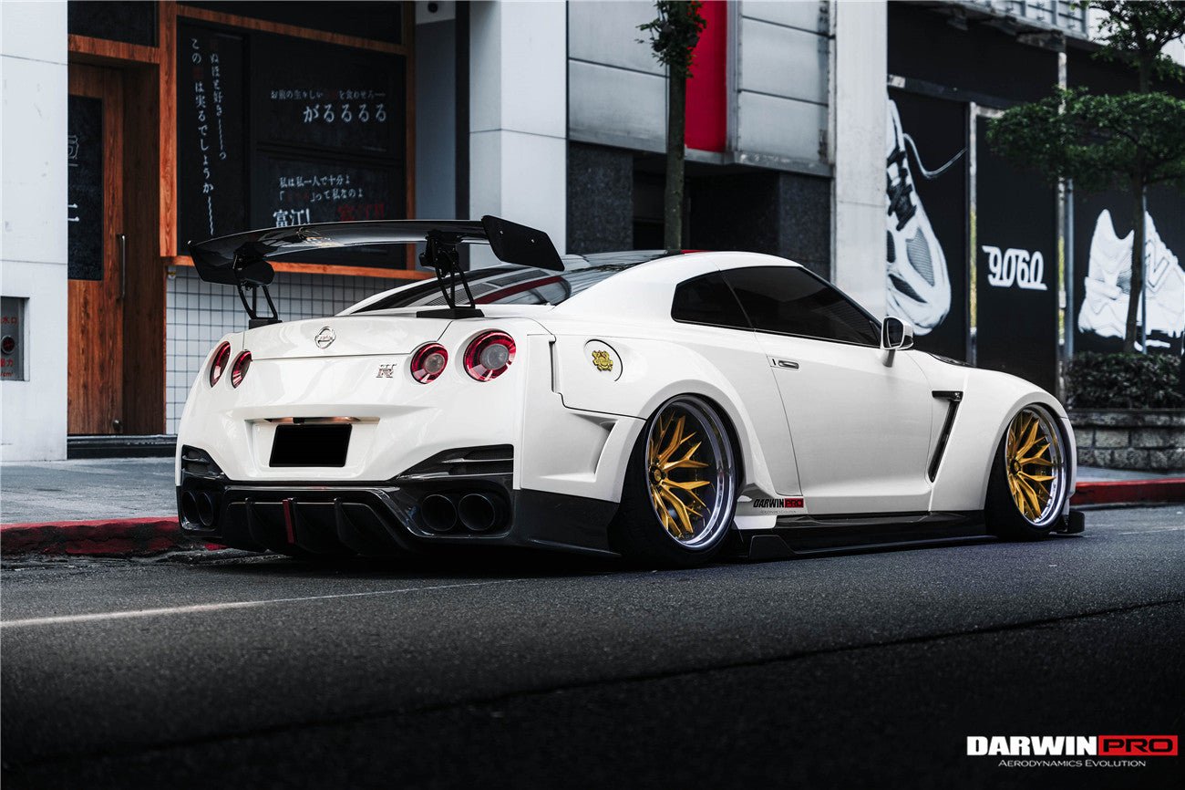 2008 - 2022 Nissan GTR R35 CBA & DBA & EBA BKSSII Style Rear Bumper with Diffuser & LED Light