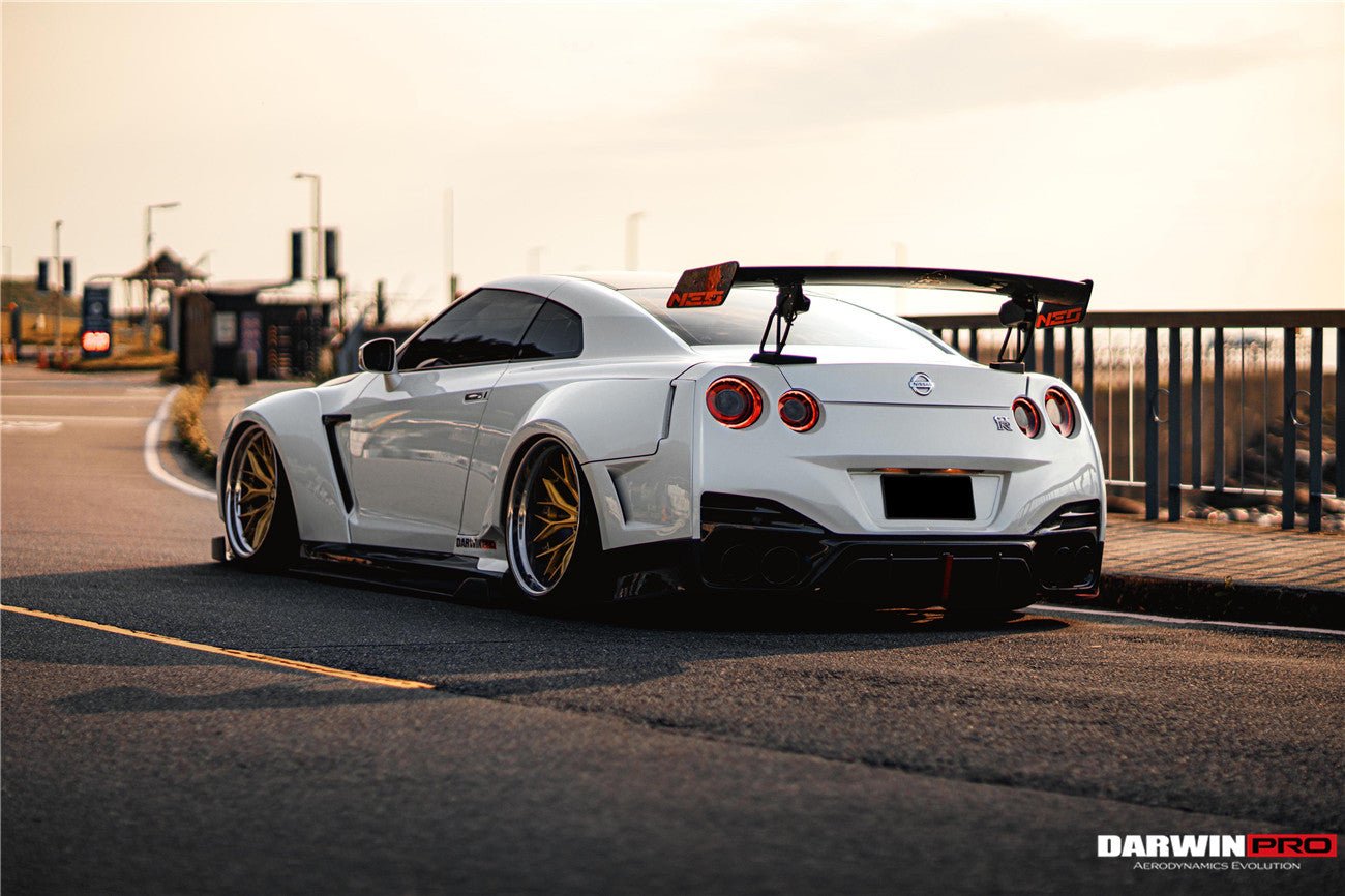 2008 - 2022 Nissan GTR R35 CBA & DBA & EBA BKSSII Style Rear Bumper with Diffuser & LED Light