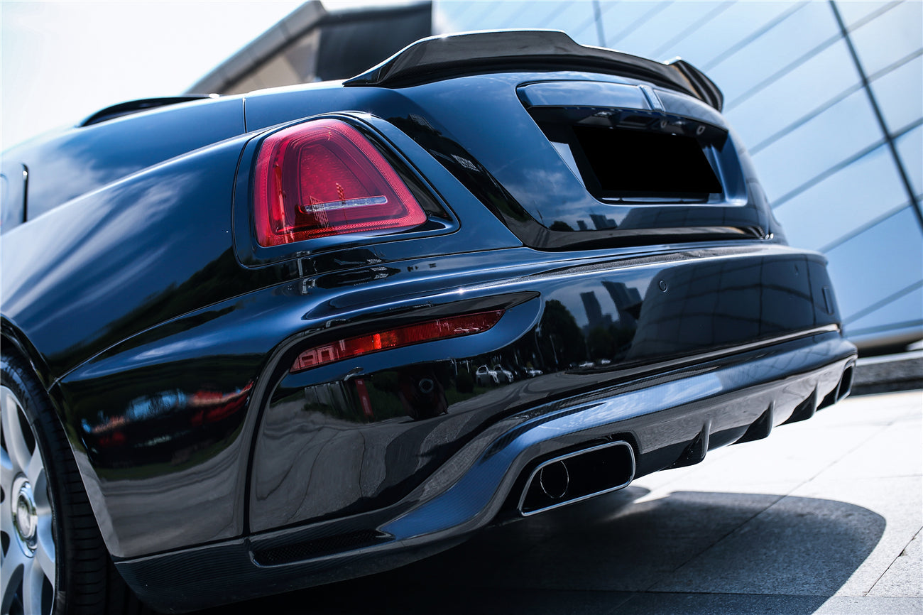 2016 - 2020 Rolls-Royce Wraith & Dawn BKSS Style Partial Carbon Fiber Rear Bumper