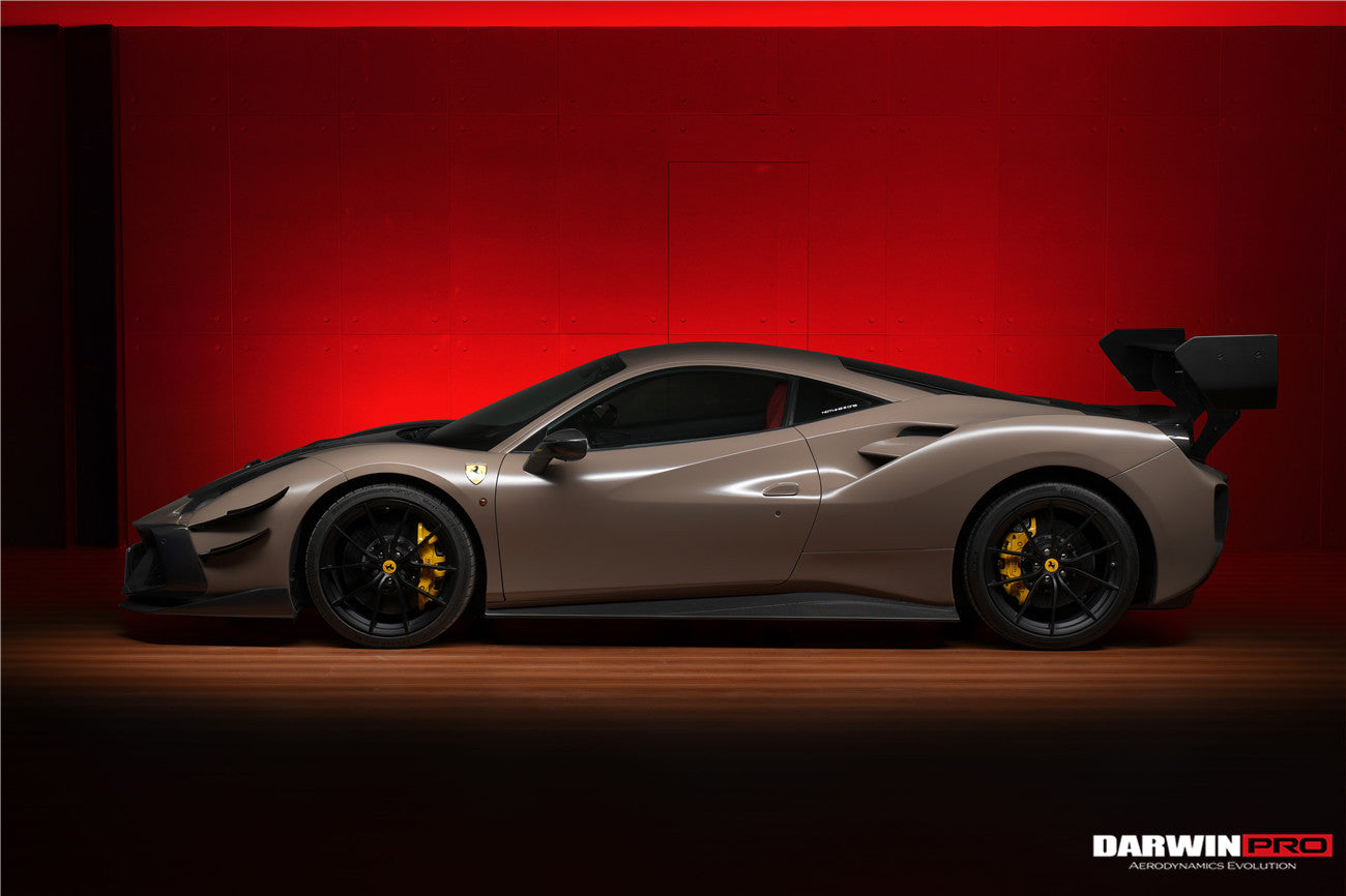 2015 - 2020 Ferrari 488 GTB Challenge Evo Modena Style Rear Bumper With Deck Lid Wing & Diffuser