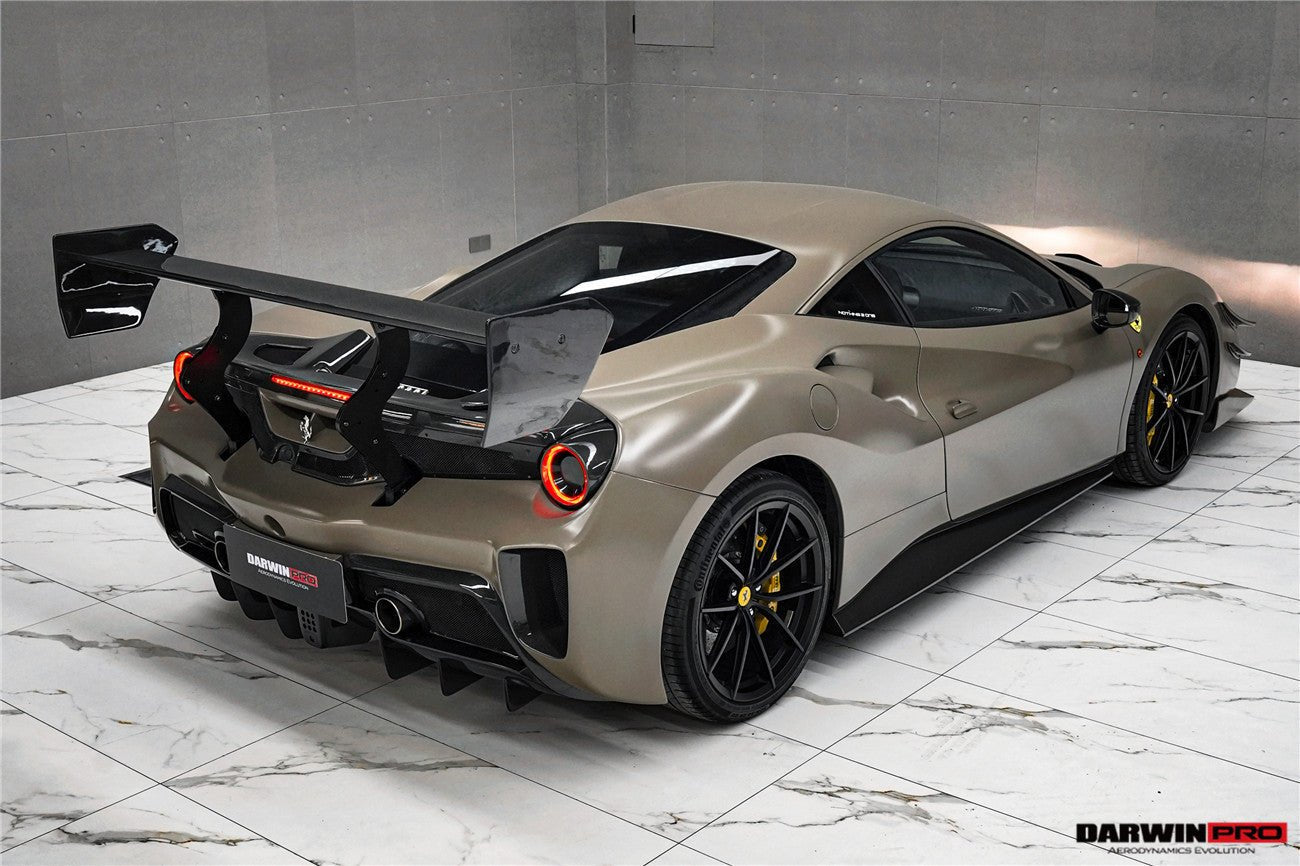 Darwinpro Ferrari 488 GTB Modena Style Rear Bumper & Wing Kit (2015-2020)