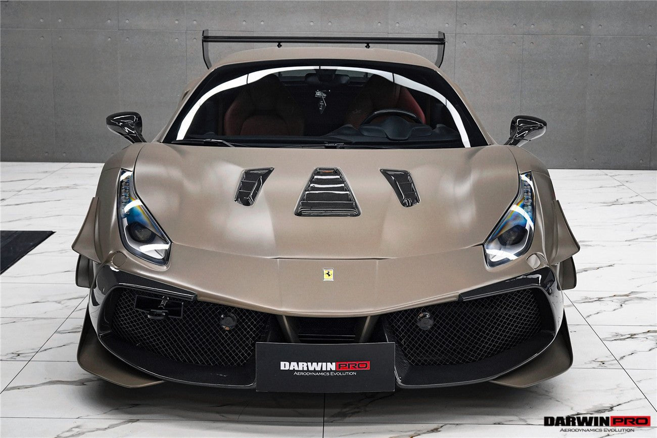 DarwinPRO 2015-2020 Ferrari 488 Challenge Evo Modena Style Hood | Fits GTB, Spider - DarwinPRO Aerodynamics