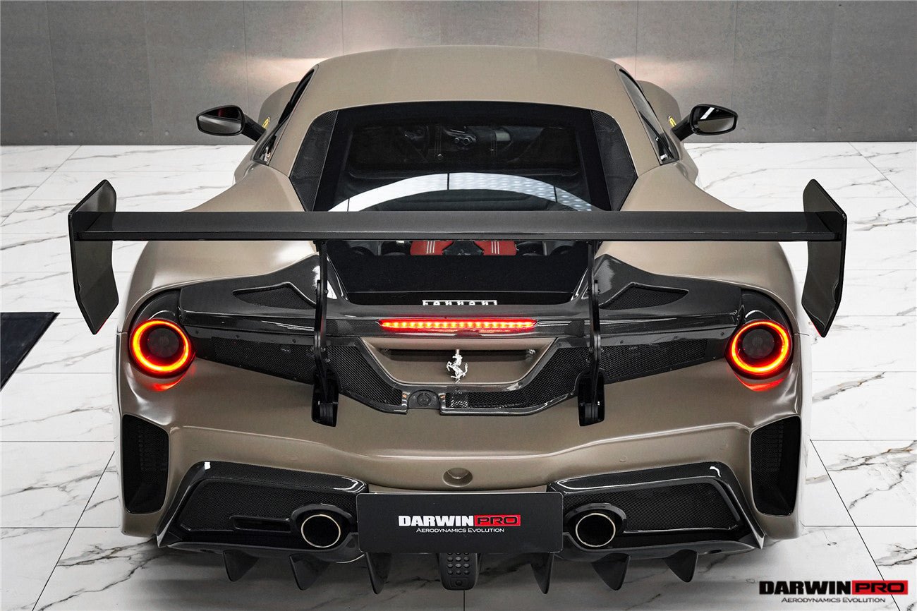 Darwinpro Ferrari 488 GTB Modena Style Rear Bumper & Wing Kit (2015-2020)