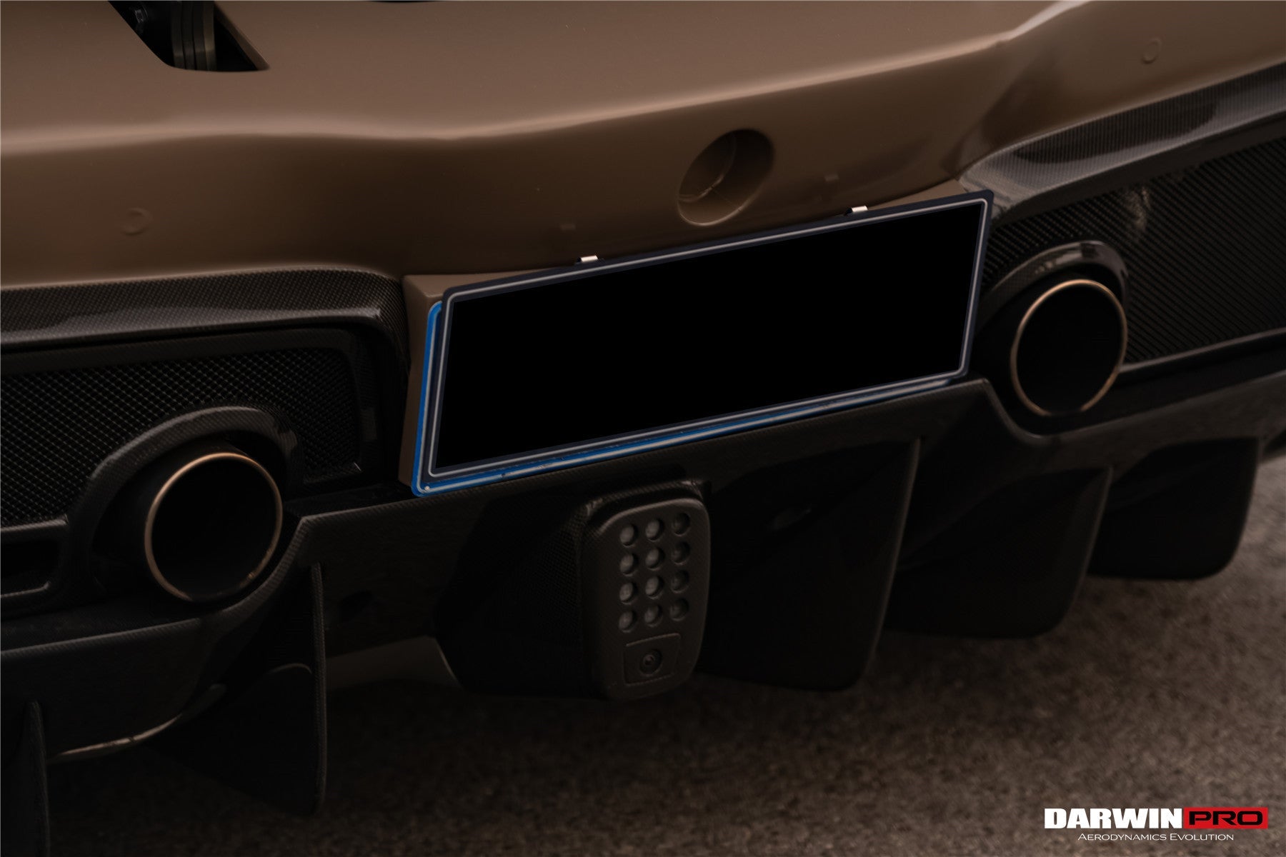 2015 - 2020 Ferrari 488 GTB Challenge Evo Modena Style Rear Bumper With Deck Lid Wing & Diffuser