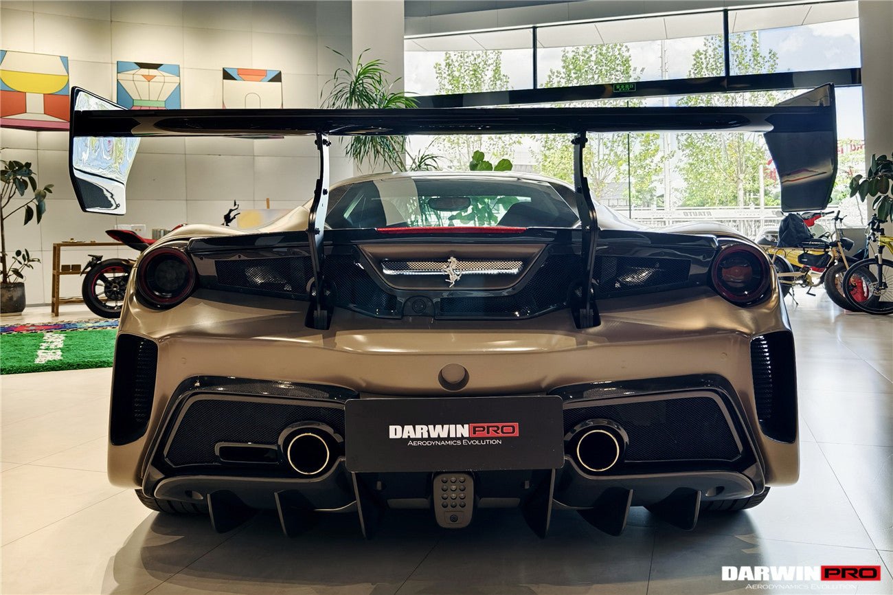 Darwinpro Ferrari 488 GTB Modena Style Rear Bumper & Wing Kit (2015-2020)
