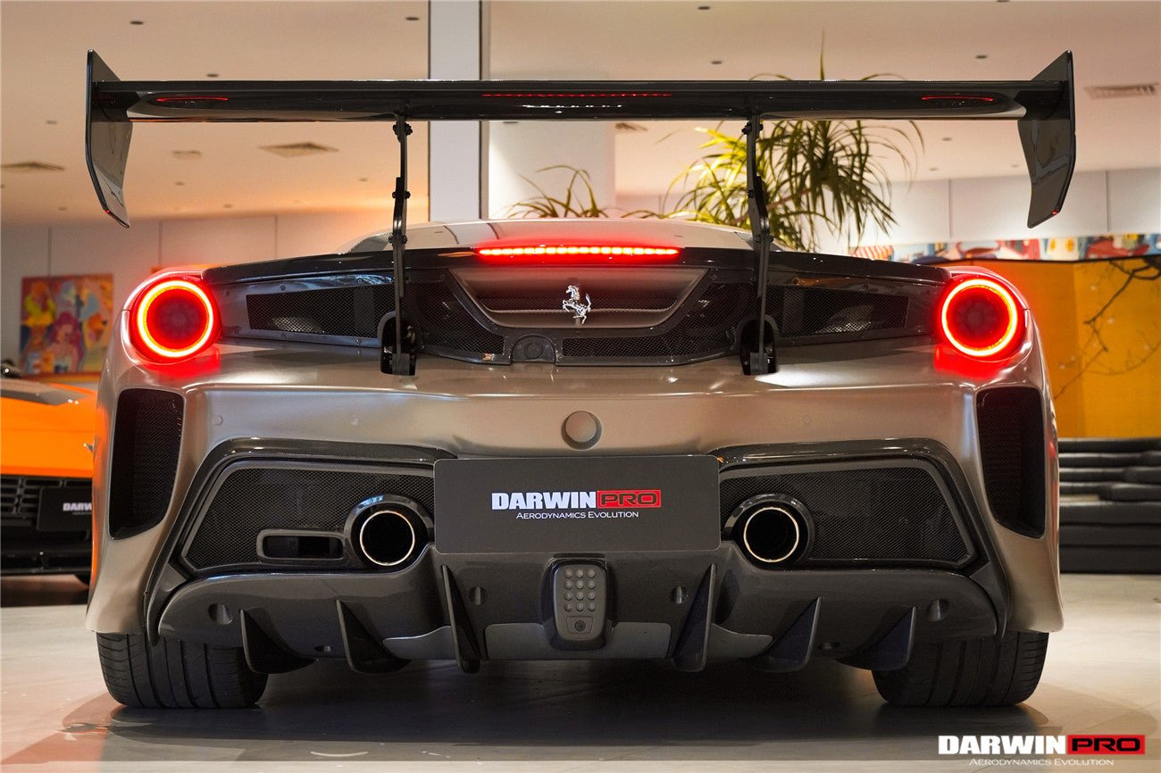 Darwinpro Ferrari 488 GTB Modena Style Rear Bumper & Wing Kit (2015-2020)