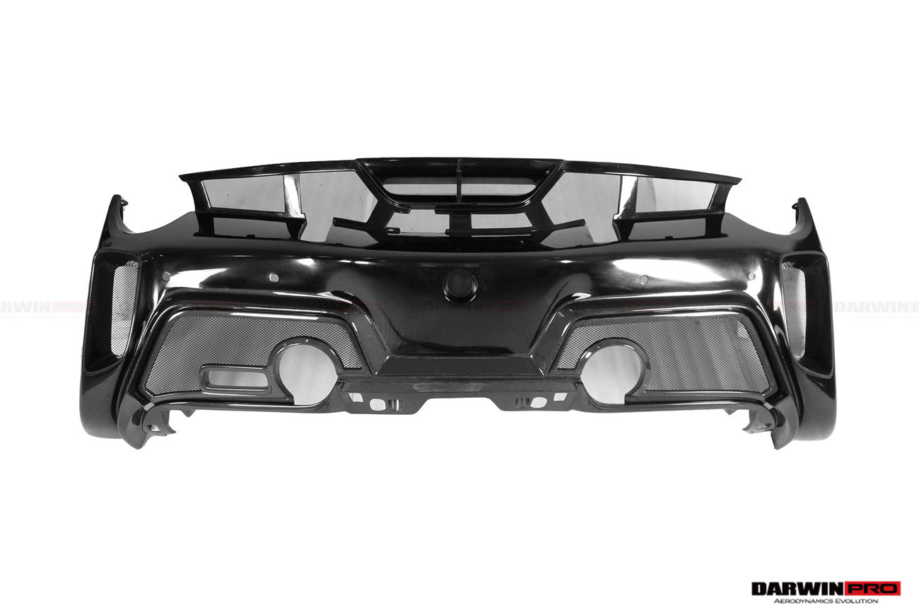 2015 - 2020 Ferrari 488 GTB Challenge Evo Modena Style Rear Bumper With Deck Lid Wing & Diffuser