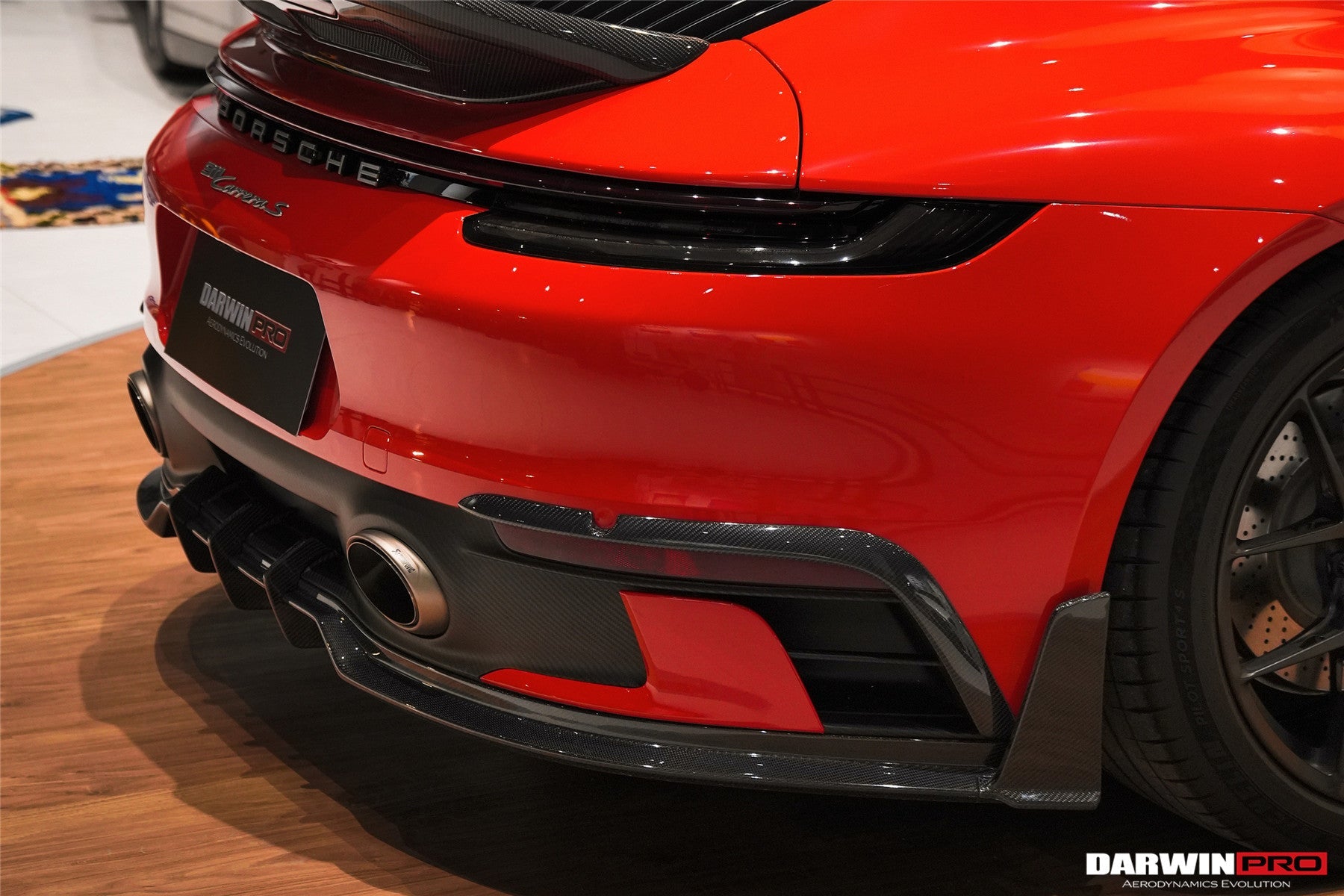 2019 - 2024 Porsche 911 992 Carrera & 4 & 4S & Targa & Cabriolet SD-Sport Design Model BKSSII Style Rear Bumper Vent Trims