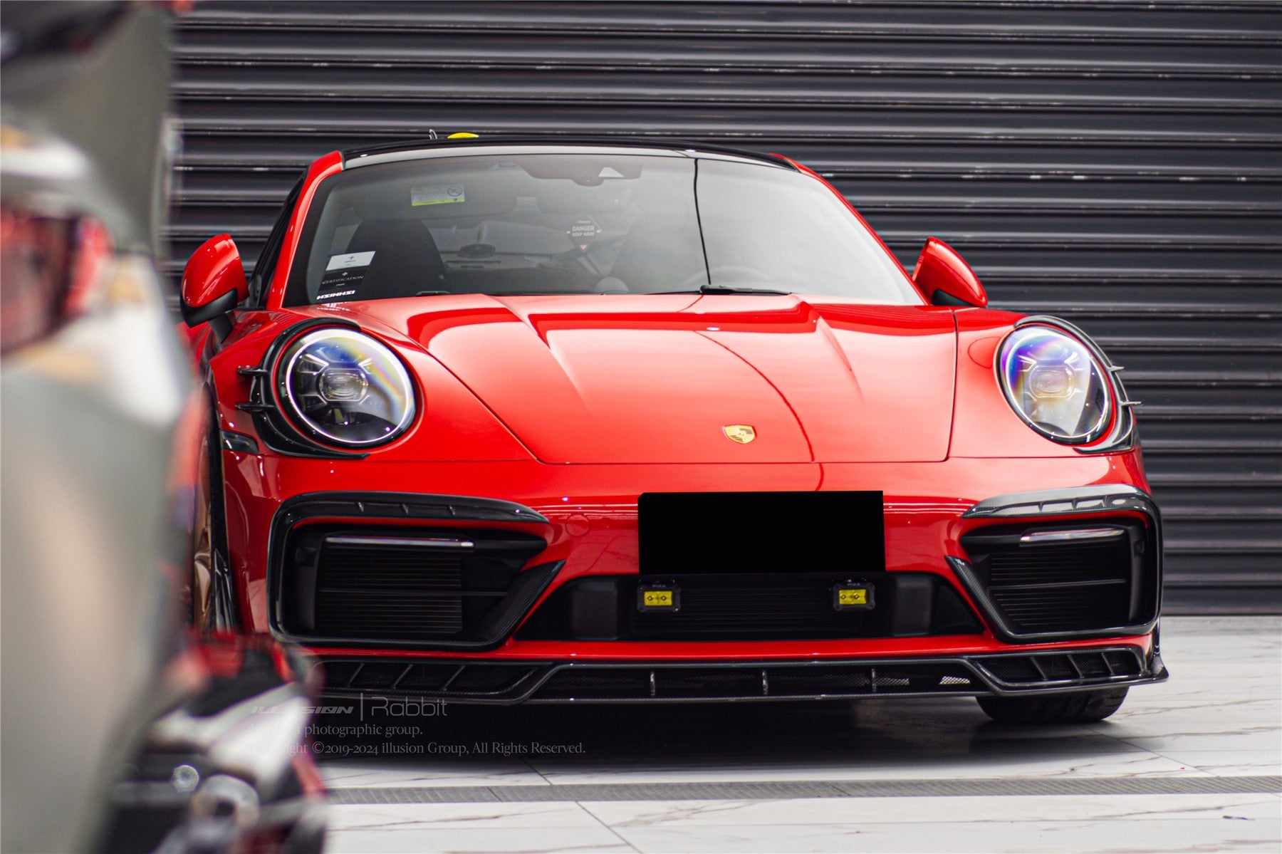 2019 - 2024 Porsche 911 992 Carrera & 4 & 4S & Targa & Cabriolet SD-Sport Design Model BKSSII Style Front Bumper Lip Splitter