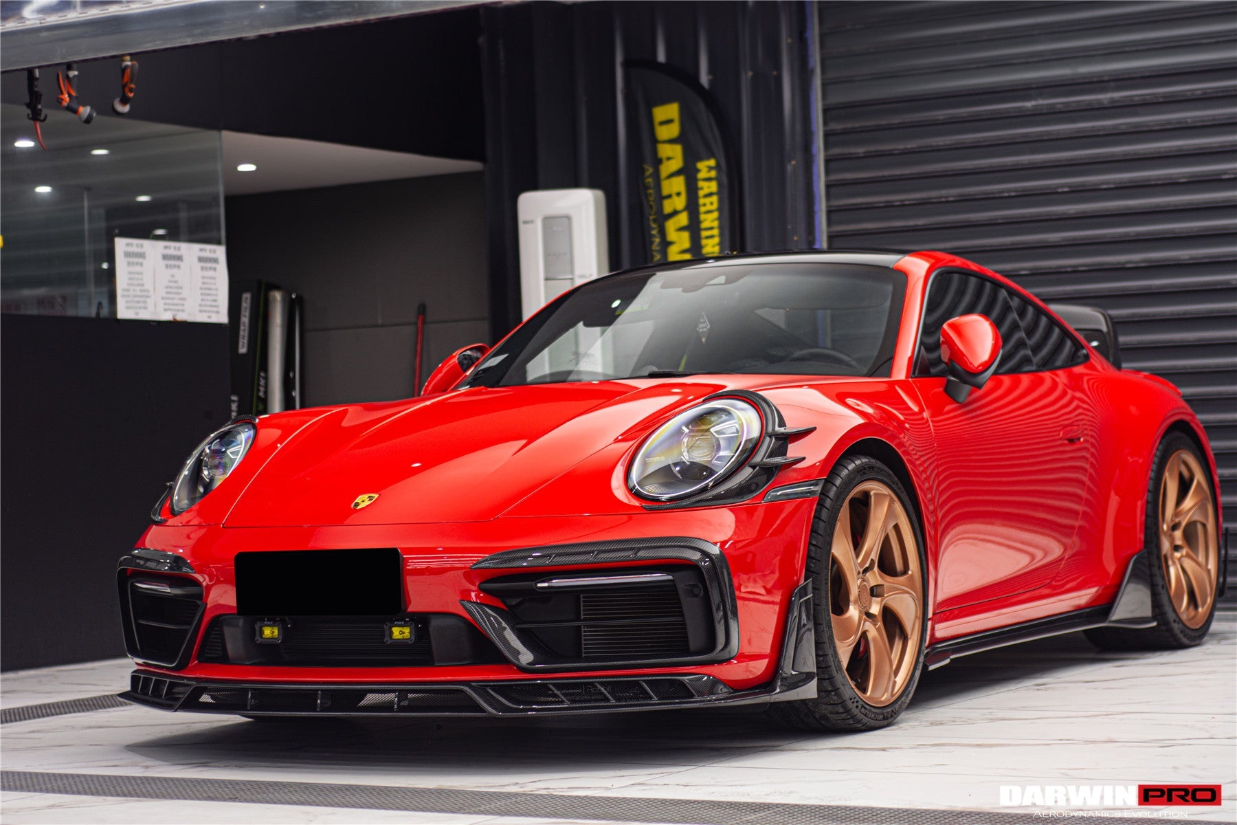 2019 - 2024 Porsche 911 992 Carrera & 4 & 4S & Targa & Cabriolet SD-Sport Design Model BKSSII Style Front Bumper Lip Splitter