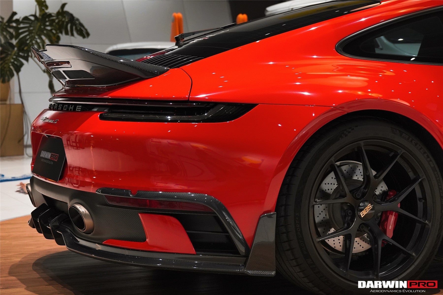 2019 - 2024 Porsche 911 992 Carrera & 4 & 4S & Targa & Cabriolet SD-Sport Design Model BKSSII Style Rear Bumper Vent Trims