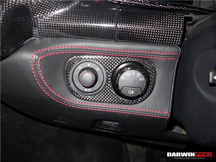 2010-2015 Ferrari 458 Coupe Spider Speciale Dry Carbon Fiber Light Switch Cover - DarwinPRO Aerodynamics