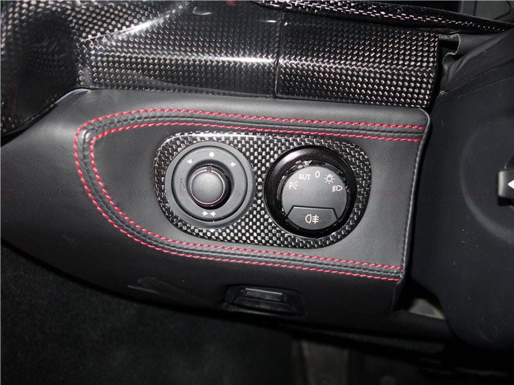 2010-2015 Ferrari 458 Coupe Spider Speciale Dry Carbon Fiber Light Switch Cover - DarwinPRO Aerodynamics