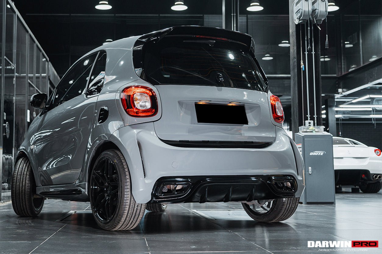 2016-2020 Smart Fortwo 453 BKSS Style Partial Carbon Fiber Rear Bumper - DarwinPRO Aerodynamics
