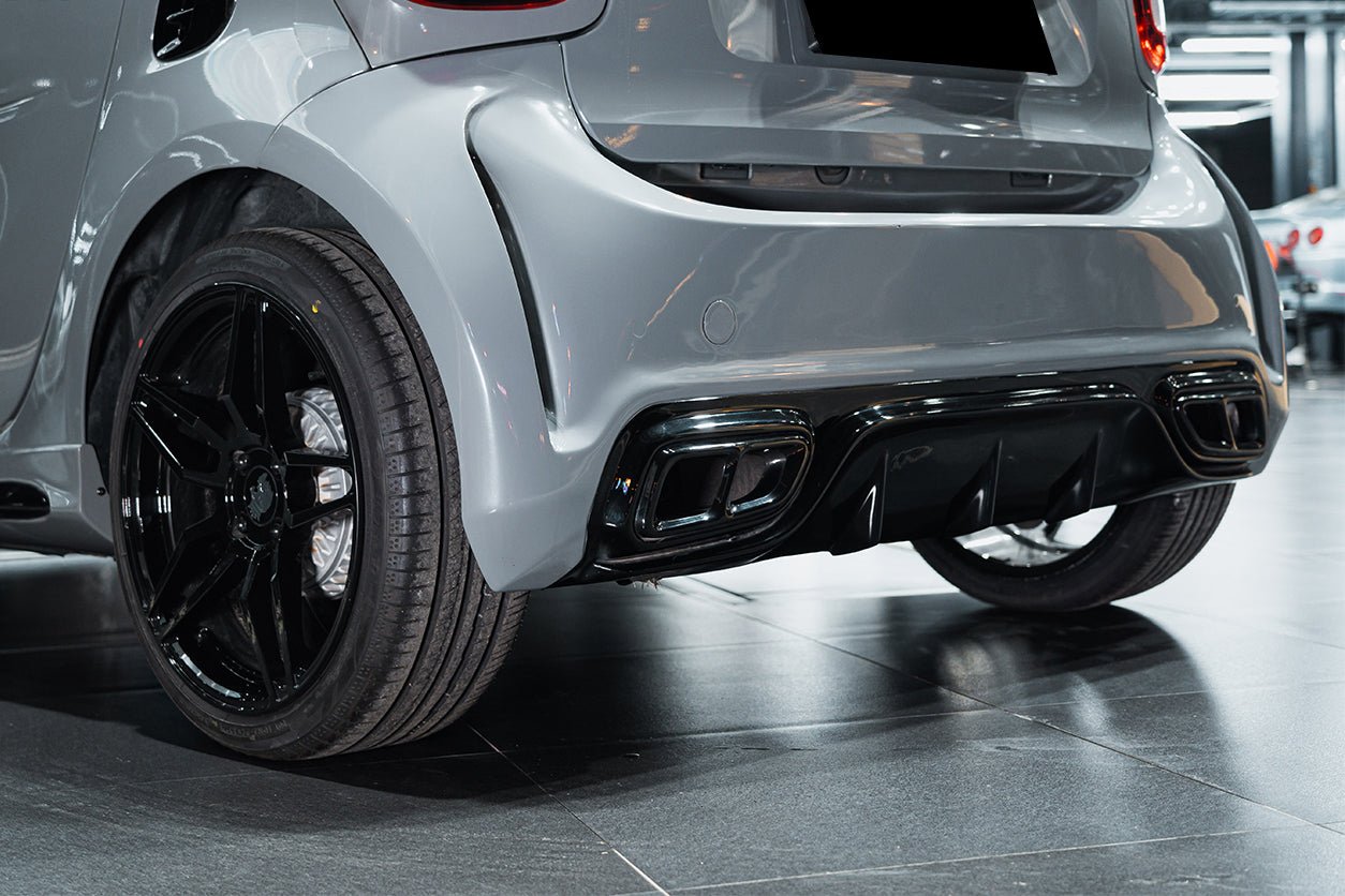 2016-2020 Smart Fortwo 453 BKSS Style Partial Carbon Fiber Rear Bumper - DarwinPRO Aerodynamics