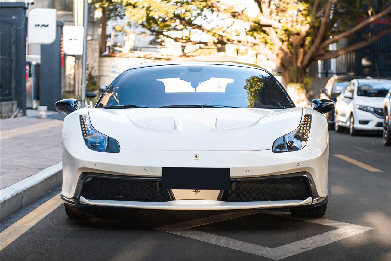 DarwinPRO 2010-2015 Ferrari 458 Coupe  Spider BKSS Style Carbon Fiber Hood and Partial Carbon Fiber Front bumper - DarwinPRO Aerodynamics