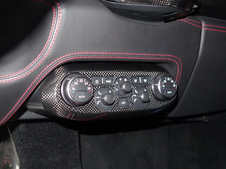 2010-2015 Ferrari 458 Coupe Spider  Speciale Dry Carbon Fiber AC Control Panel Cover - DarwinPRO Aerodynamics