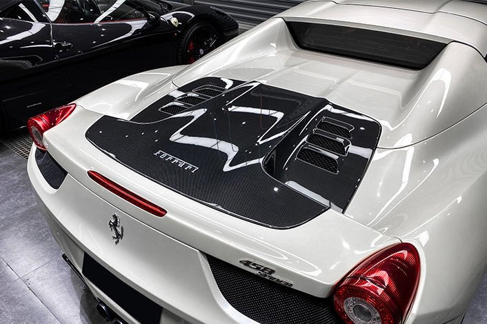 Ferrari 458 Spider F142 Carbon Fiber Engine Hood Replacement 2011-2015