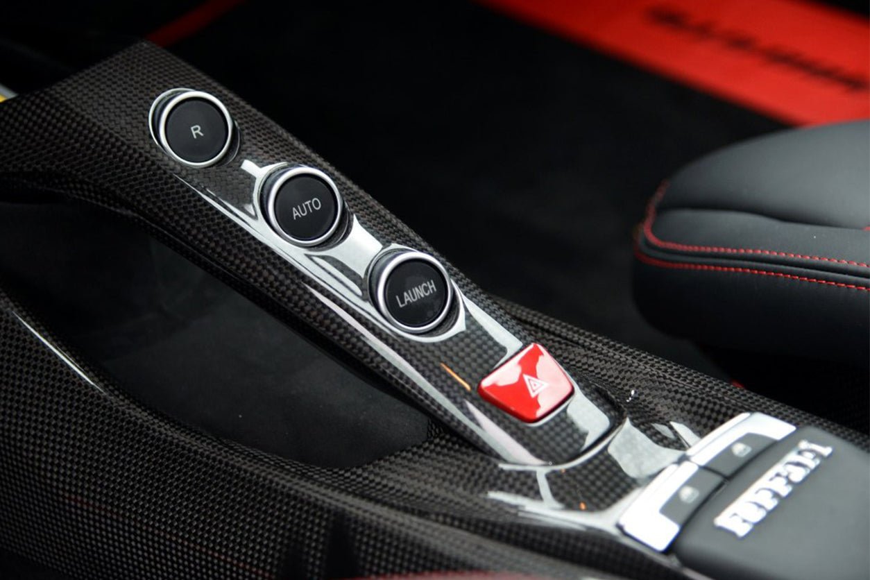 2015-2020 Ferrari 488 GTB & Spider Dry Carbon Fiber Bridge  Control - DarwinPRO Aerodynamics
