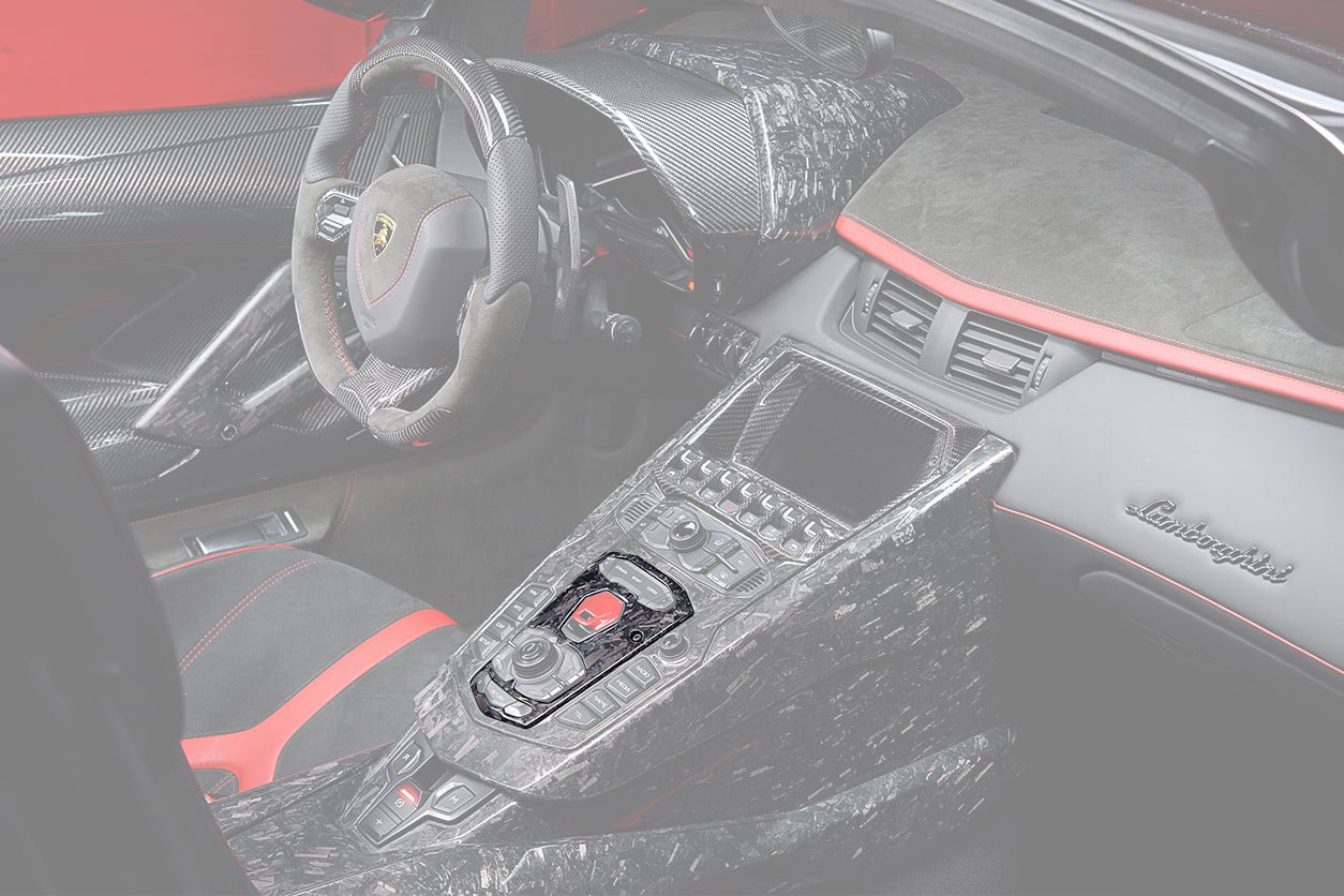 Lamborghini Aventador LB834 Dry Carbon Fiber Center Console Panel 2011-2016