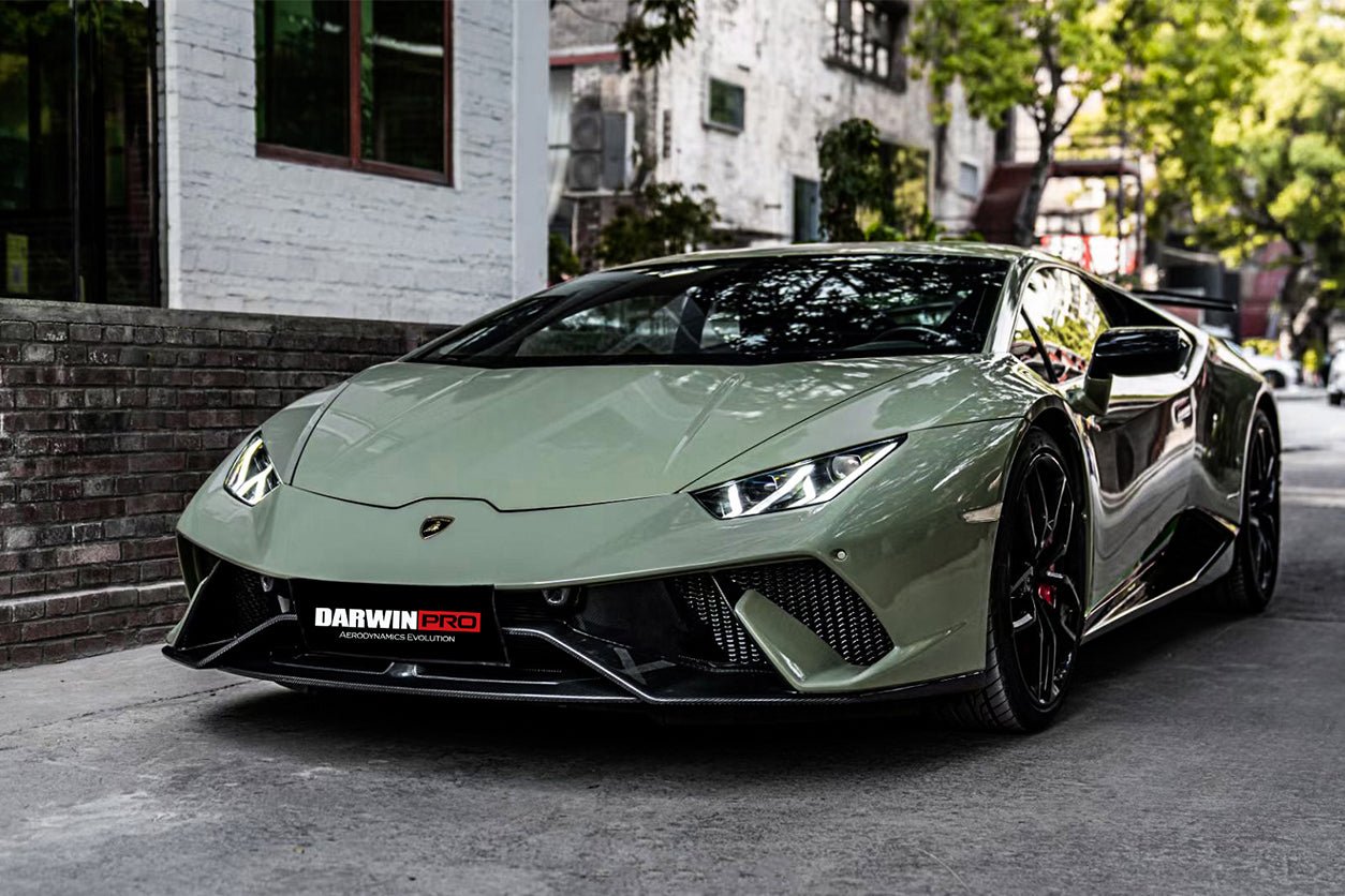 2015-2025 Lamborghini Huracan LP610 & LP580 & EVO & Tecnica Performante Style Partial Carbon Front Bumper - DarwinPRO Aerodynamics