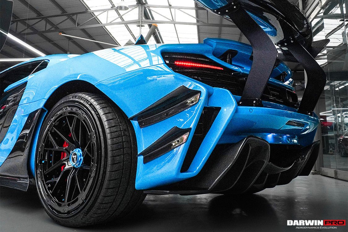 2011-2017 McLaren MP4 12C 650S Rebel Performance Style Partial Carbon Fiber Rear Bumper - DarwinPRO Aerodynamics