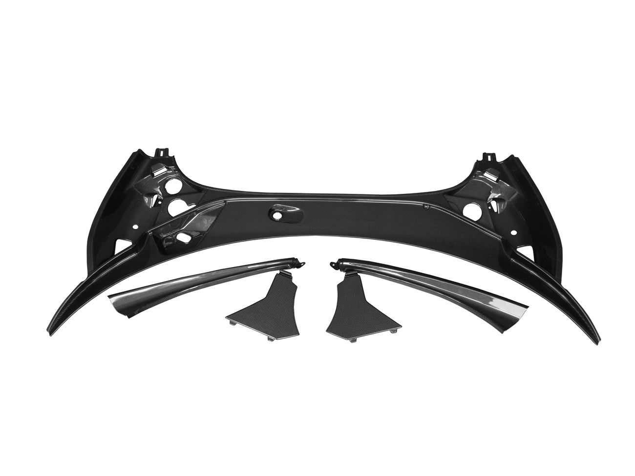 McLaren 540C 570S 570GT 600LT OEM Style Dry Carbon Fiber Front Trunk Opening Surround Trim Set 2015-2021