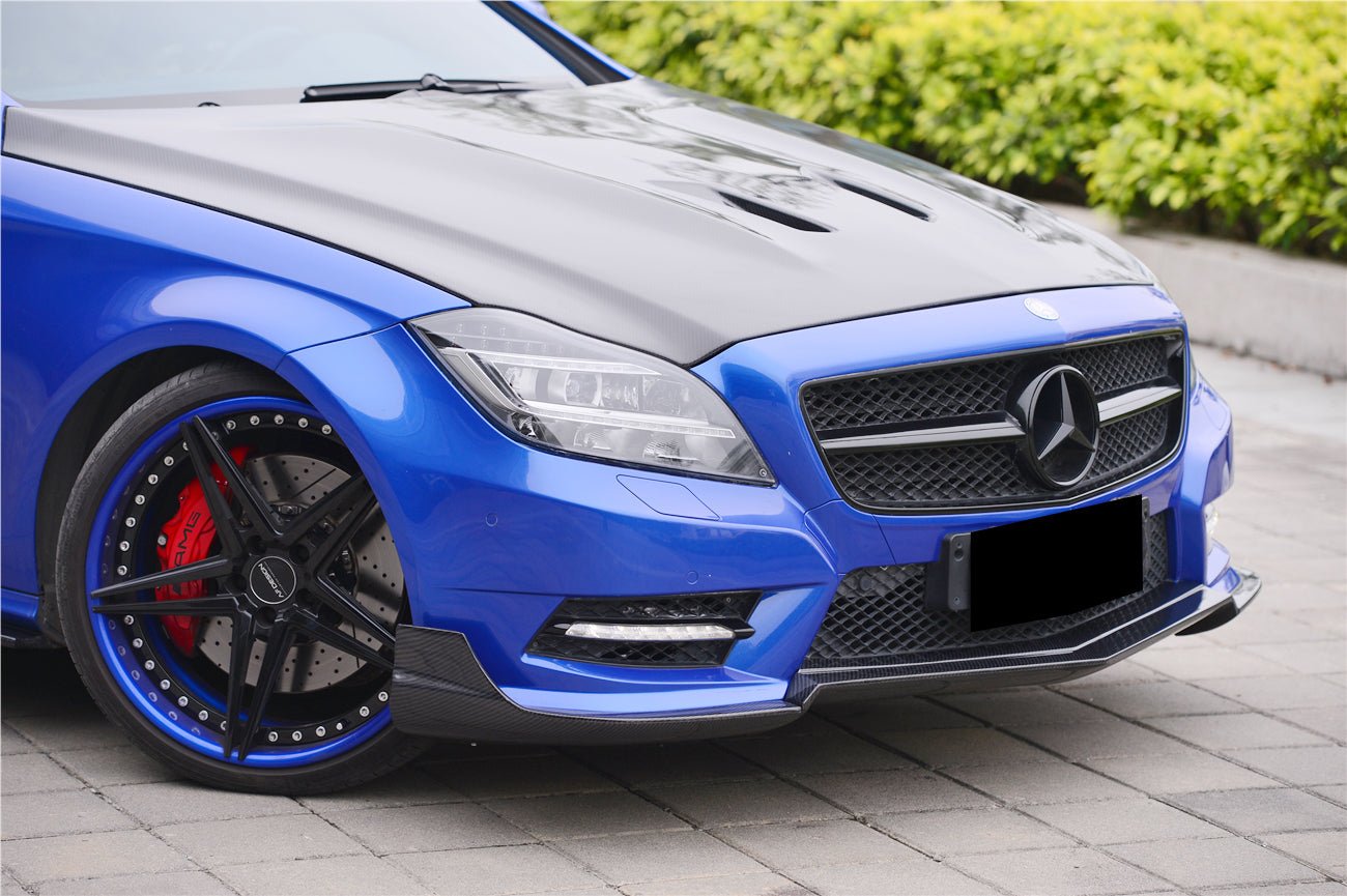 Mercedes Benz CLS Class W218 RT Style Carbon Fiber Front Lip Non AMG 2011-2014